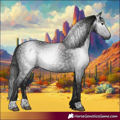 Horse Color:Gray Black 
