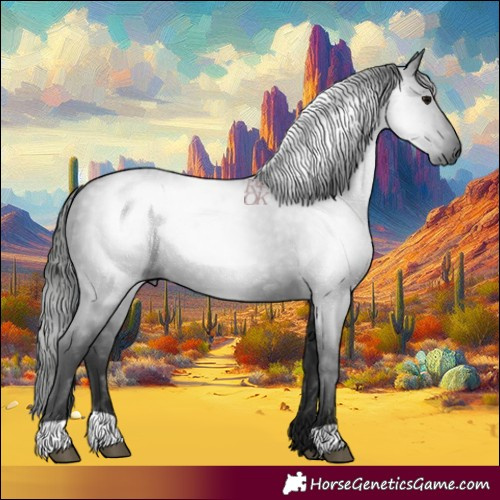 Horse Color:Gray Black 