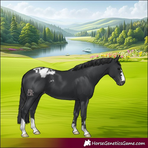 Horse Color:Black Appaloosa 
