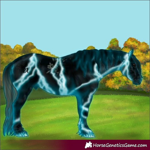 Horse Color:Void Thunderstruck Smoky Grullo Sabino Splash Tobiano Appaloosa 