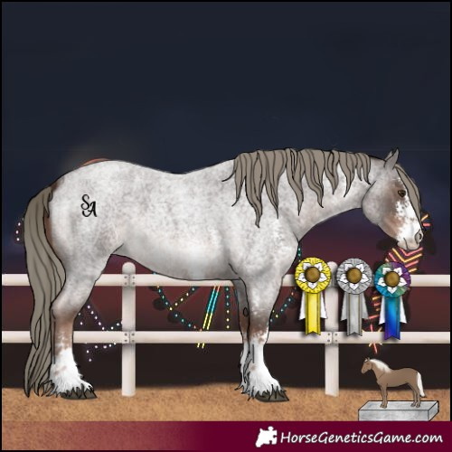 Horse Color:Liver Red Roan Mushroom Sabino 