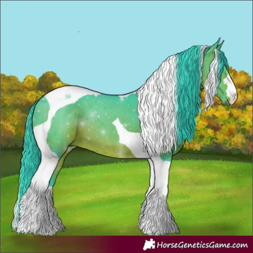 Horse Color:Watercolor Brown Tobiano 