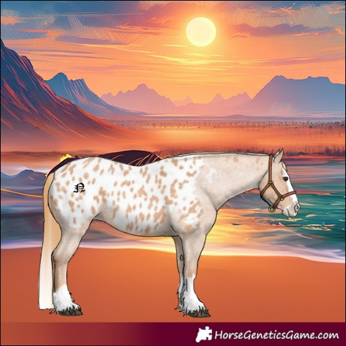 Horse Color:Red Roan Splash Appaloosa