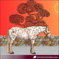 Horse Color:Red Roan Splash Near Leopard