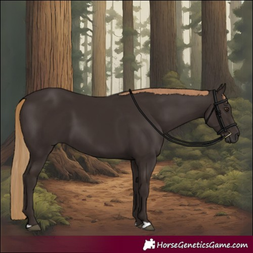 Horse Color:Liver Chestnut Rabicano 