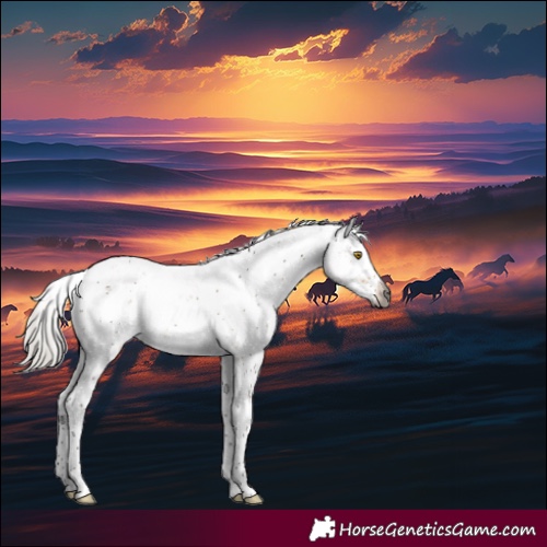 Horse Color:Gray Silver Buckskin Dun Sabino 