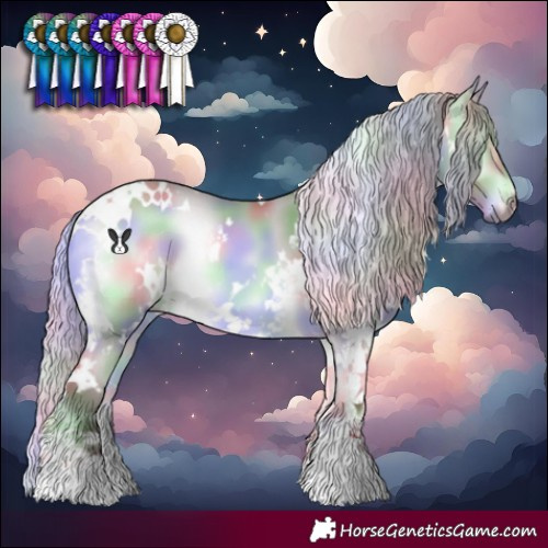 Horse Color:Nacre White Spotted Chocolate Silver Bay Chinchilla Onyx 