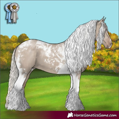Horse Color:Silver Grullo Tobiano 