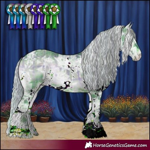 Horse Color:Watercolor Plaid  White Spotted Chocolate Silver Brown Ice Onyx 