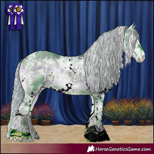 Horse Color:Watercolor Plaid  White Spotted Chocolate Silver Brown Ice Onyx 