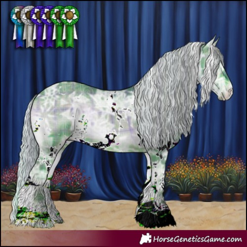 Horse Color:Watercolor Plaid  White Spotted Chocolate Silver Brown Ice Onyx 