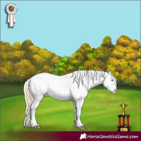 Horse Color:Classic Champagne Pearl Mushroom Frame 