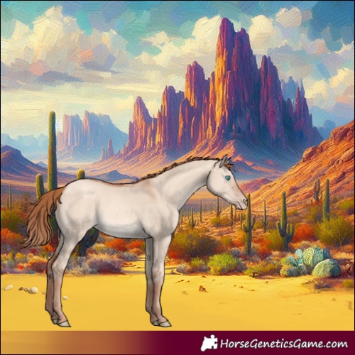 Horse Color:Gold Champagne Dun Rabicano 