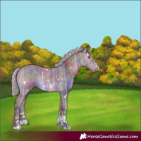 Horse Color:Nacre White Spotted Chocolate Silver Brown Chinchilla Ice Sabino 