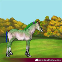 Horse Color:Void Painted Watercolor White Spotted Brown Ice Onyx 