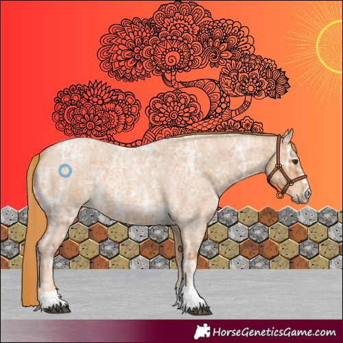 Horse Color:Red Ice Roan 