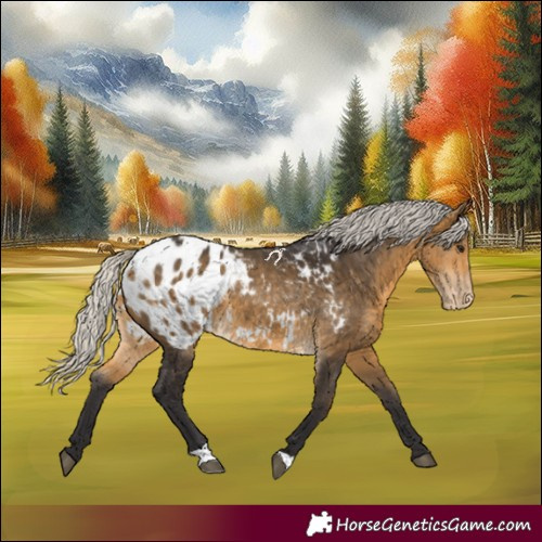 Horse Color:Silver Buckskin Blanket 