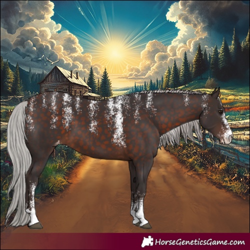 Horse Color:Powder White Silver Brown Varnish 