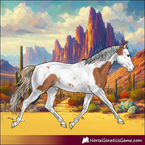 Horse Color:Chestnut Splash Tobiano Rabicano 