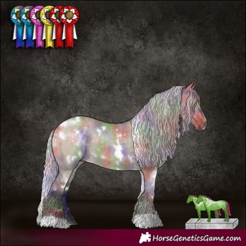 Horse Color:Nacre White Spotted Silver Brown Dun 