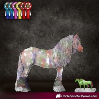 Horse Color:Nacre White Spotted Silver Brown Dun 