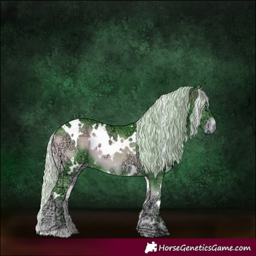 Horse Color:Watercolor White Spotted Silver Smoky Blue Onyx Chinchilla Ice 