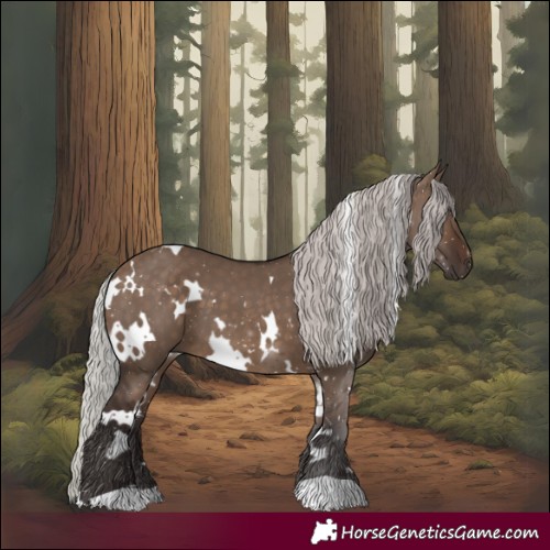 Horse Color:White Spotted Silver Brown Dun 