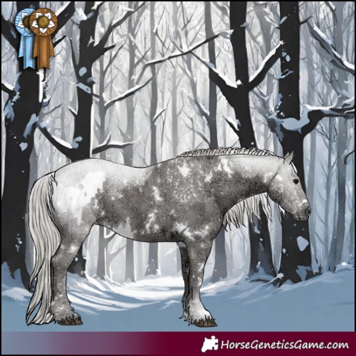 Horse Color:White Spotted Silver Black Ice 