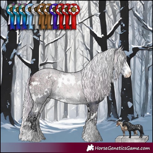 Horse Color:Watercolor Plaid  White Spotted Silver Blue Onyx Chinchilla Ice Sabino Brindle 