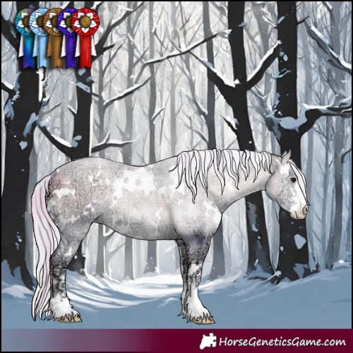 Horse Color:Watercolor Plaid  White Spotted Silver Blue Onyx Chinchilla Ice Sabino Brindle 