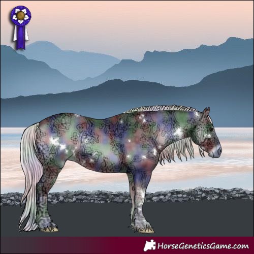 Horse Color:Nacre White Spotted Silver Blue Onyx Chinchilla Ice 