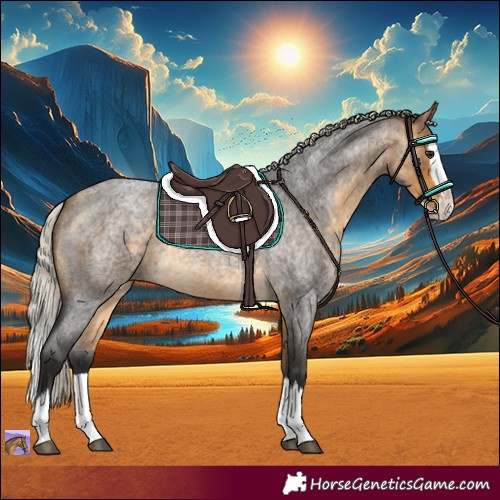 Horse Color:Silver Buckskin Roan Splash