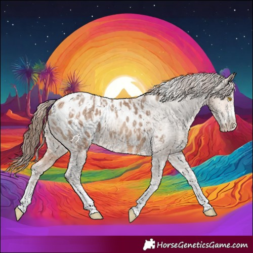 Horse Color:Amber Champagne Sabino Tobiano Appaloosa  and Amber Champagne Sabino Tobiano Appaloosa 