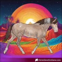 Horse Color:Amber Champagne Sabino Tobiano Appaloosa  and Amber Champagne Sabino Tobiano Appaloosa 