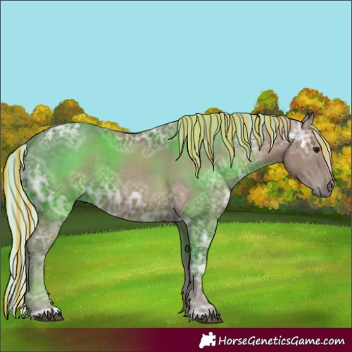 Horse Color:Painted Silver Black Ice 