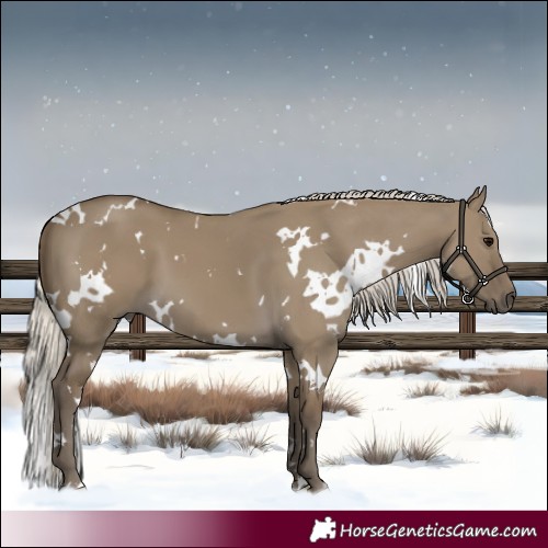 Horse Color:White Spotted Silver Smoky Grullo 