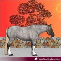 Horse Color:Liver Red Roan Tobiano