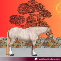 Horse Color:Red Roan Tobiano 