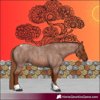 Horse Color:Red Roan Tobiano 