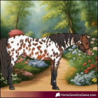 Horse Color:Bay Near Leopard