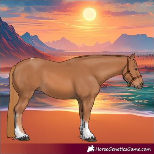 Horse Color:Chestnut Tobiano Rabicano