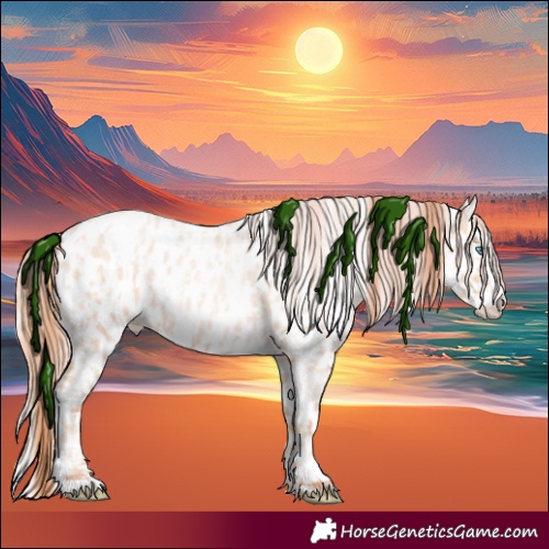 Horse Color:Silver Buckskin Roan Pearl Appaloosa and Amber Champagne Roan Pearl Splash Appaloosa