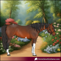 Horse Color:Bay Tobiano Rabicano