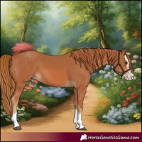 Horse Color:Chestnut Splash Varnish 