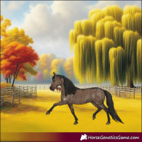Horse Color:Liver Red Dun Brindle 