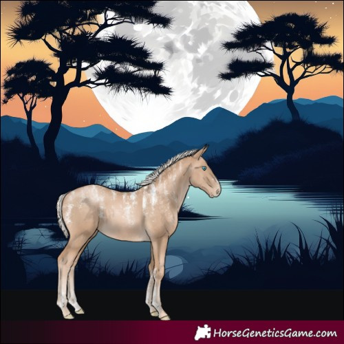 Horse Color:Powder White Chocolate Palomino Pearl 