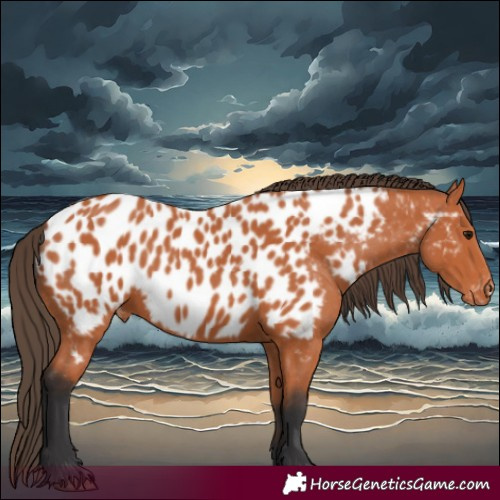 Horse Color:Bay Near Leopard