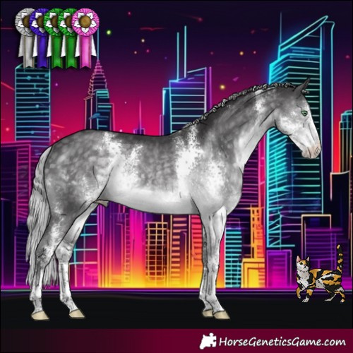 Horse Color:Platinum Silver Buckskin Mushroom Sabino Rabicano 