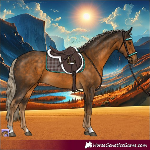 Horse Color:Chocolate Palomino Rabicano 