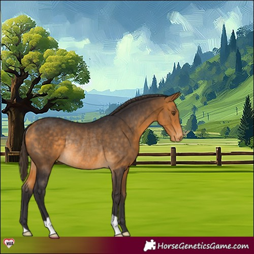 Horse Color:Buckskin Varnish Rabicano 